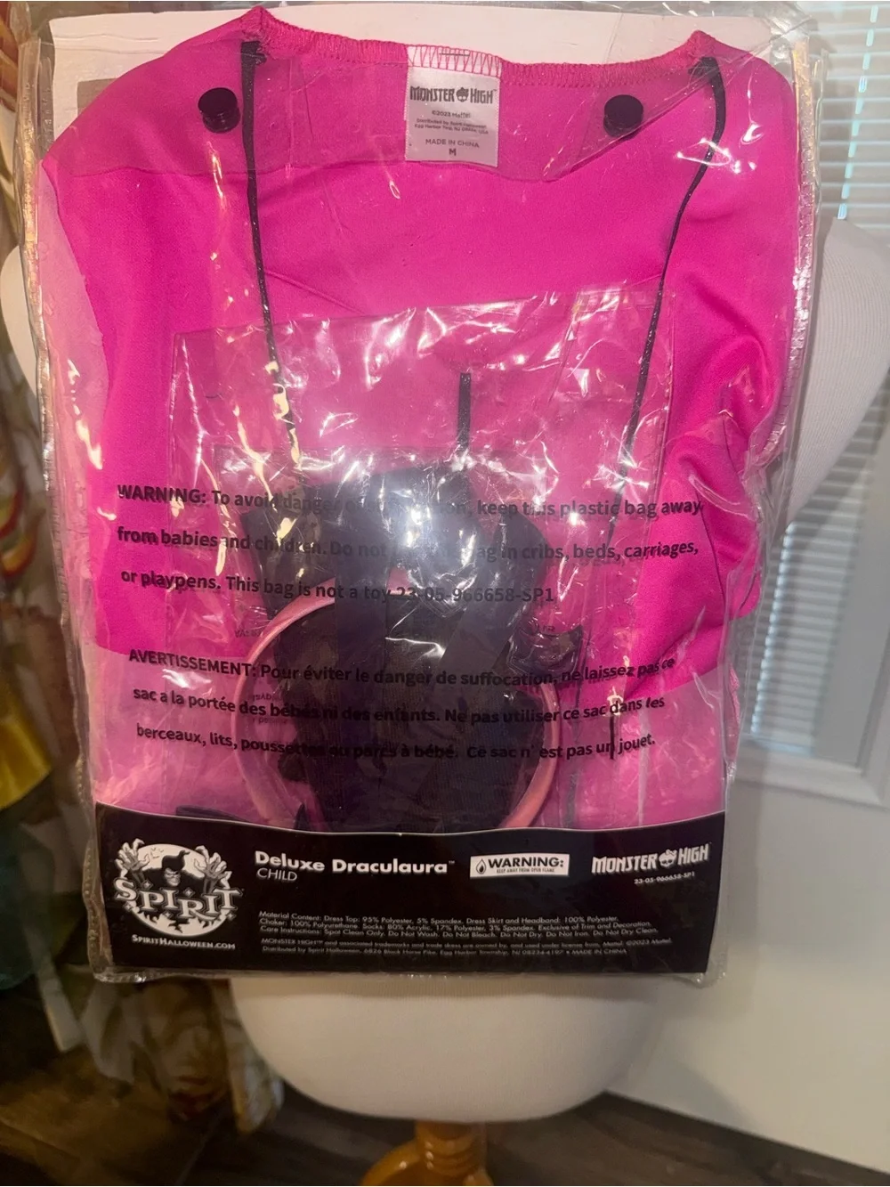 monster high Deluxe Draculaura Costume - Pink & Black
